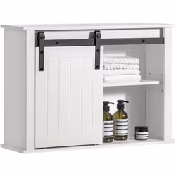 Description générale Cette armoire murale de salle de bain, au design moderne et contemporain, est un meuble fonctionnel et e ...