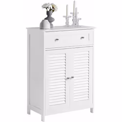 SoBuy FRG238-W Buffet Commode Armoire de Rangement Table Console Meuble de Rangement pour entrée Chambre Salon avec 1 tiroirs ...