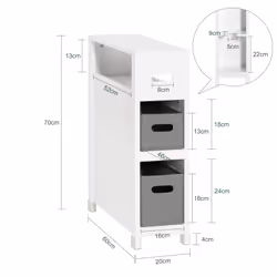SoBuy BZR83-W armoire de rangement de salle de bain - Vue supplémentaire 4