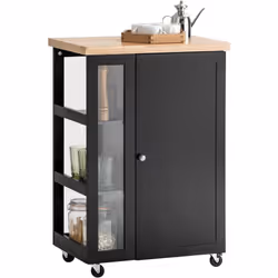 SoBuy FKW75-SCH Chariot de Service Desserte de Cuisine à Roulettes Table Roulante Meuble de Rangement pour Cuisine et Salon L ...