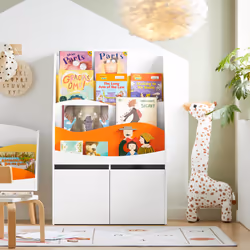 SoBuy KMB65-W armoire de rangement pour enfant Coffre