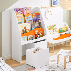 SoBuy KMB65-W armoire de rangement pour enfant Coffre