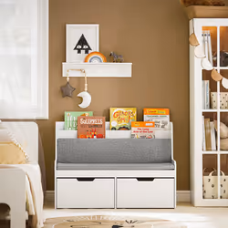 SoBuy KMB66-W armoire de rangement pour enfant Coffre
