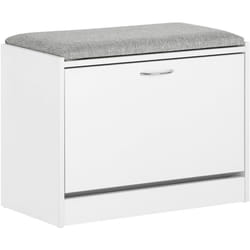 SoBuy FSR16-HG Banc Armoire à Chaussures 1 abattant avec Coussin Meuble d’entrée Coffre Rangement pour Chaussures
