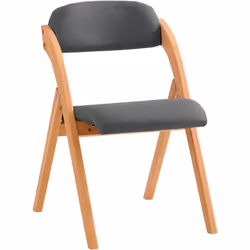 SoBuy FST92-SG Chaise pliante en bois Chaise pliante confortable trouvera sa place dans la cuisine, la salle à manger, le bur ...