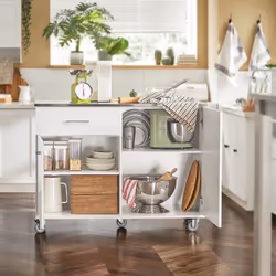 SoBuy FKW117-W Chariot de transport d'aliments