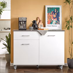 SoBuy FKW117-W Chariot de transport d'aliments