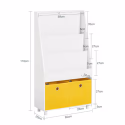 SoBuy KMB69-W armoire de rangement pour enfant Coffre
