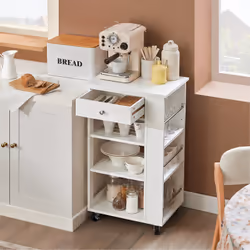 SoBuy FKW12-II-W Chariot de transport d'aliments