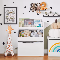 SoBuy KMB71-W armoire de rangement pour enfant Coffre