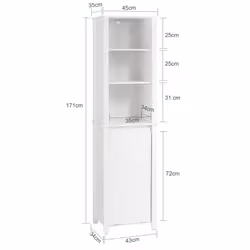 SoBuy BZR102-W Armoire de rangement de salle à manger - Vue supplémentaire 4