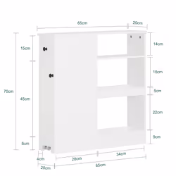 SoBuy BZR106-W armoire de rangement de salle de bain