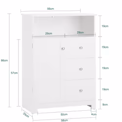 SoBuy BZR107-W armoire de rangement de salle de bain