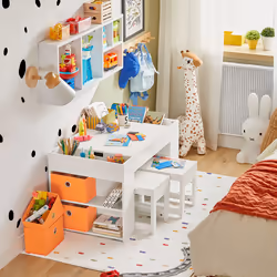 SoBuy KMB75-W bureau pour enfant Panneaux MDF