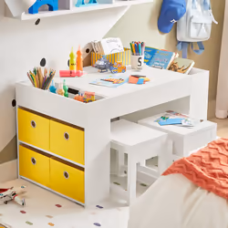 SoBuy KMB75-W bureau pour enfant Panneaux MDF