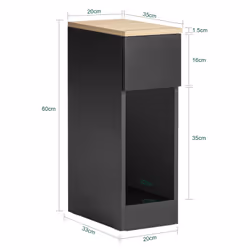 SoBuy FBT111-SCH Table de nuit et table de chevet - Vue supplémentaire 4