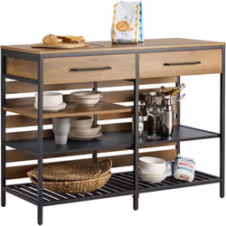 Description générale Cette table de cuisine SoBuy FSB85-PF allie un design industriel accueillant à des matériaux robustes. A ...
