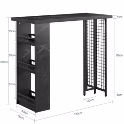 SoBuy FWT100-SCH table de cuisine et de salle à manger