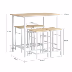 SoBuy OGT11-WN ensemble de meuble de salle à manger et de cuisine - Vue supplémentaire 5
