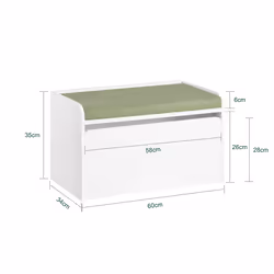 SoBuy KMB80-W armoire de rangement pour enfant Coffre - Vue supplémentaire 4