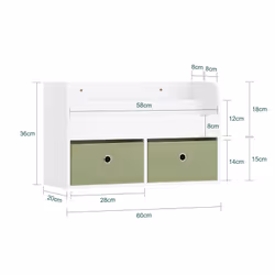 SoBuy KMB81-W armoire de rangement pour enfant Coffre