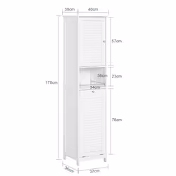 SoBuy BZR124-W Armoire de rangement de salle à manger - Vue supplémentaire 4