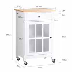 SoBuy FKW98-WN Chariot de transport d'aliments