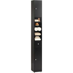 Sobuy - BZR34-SCH Meuble de Rangement Salle d Bain Meuble Colonne Armoire de Toilette Meuble WC,Noir