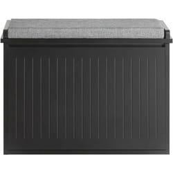 FSR98-SCH Banc à Chaussures Meuble à Chaussures avec Assise Coussin Rembourré et Abattant Banc de Rangement à Chaussures Noir - Sobuy