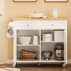 SoBuy FKW84-II-WN Chariot de transport d'aliments