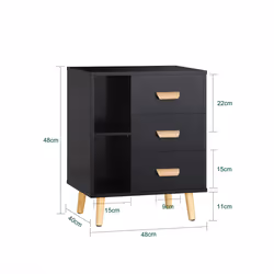SoBuy FBT95-SCH Table de nuit et table de chevet