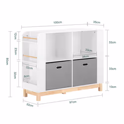 SoBuy KMB85-W armoire de rangement pour enfant Coffre - Vue supplémentaire 4