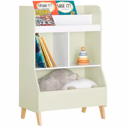 SoBuy KMB90-GR Meuble de rangement pour Enfants Ce meuble d’enfant polyvalent satisfait les besoins des enfants de ranger leu ...