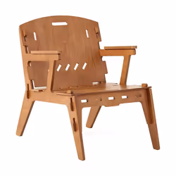Chaise Design HFST02-BR SoBuy - Structure Assemblée en Tenons et Mortaises - 55x72x70 cm - Bois Naturel