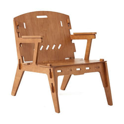 Chaise Design HFST02-BR SoBuy - Structure Assemblée en Tenons et Mortaises - 55x72x70 cm - Bois Naturel