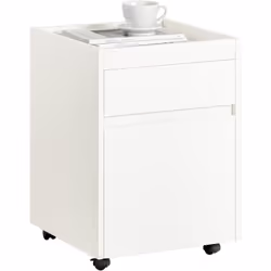 SoBuy Caisson Bureau, Petit Meuble de Rangement Mobile, Blanc, FBT121-W Avec son design moderne et fonctionnel, il s'intègre ...