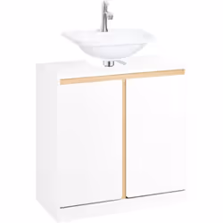 La douce couleur blanc et le motif en bois d'hévéa confèrent à cette armoire une élégance particulière. C'est la solution idé ...