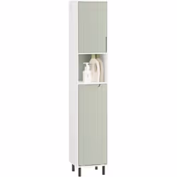 Description générale Ce meuble colonne de salle de bain est à la fois fonctionnel et élégant, offrant un rangement optimal po ...