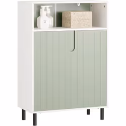SoBuy Meuble Bas de Salle de Bain Armoire Toilette BZR138-GR Ce meuble est à la fois fonctionnel et élégant, offrant un range ...