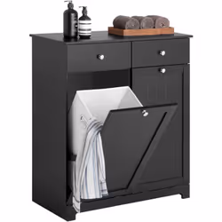 Description générale Ce meuble de rangement est idéal pour stocker et séparer le linge sale tout en ajoutant une touche esthé ...