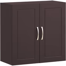 SoBuy FRG231-BR Meuble Haut Armoire de Toilettes Salle de Bain Suspendue Placard Commode murale – 2 Portes - Marron Ce meuble ...