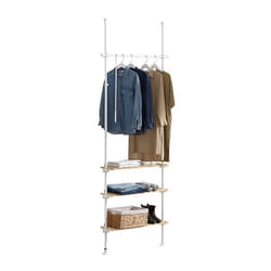 Télescopique Système de Penderie KLS14-WN SoBuy Porte-manteau Réglable -L97 x H(193-262) cm -  Blanc