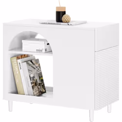 SoBuy FBT135-W Table d’Appoint Bout de Canapé de Salon Caisson de Bureau Design contemporain et chic. Ce meuble vous offrira  ...