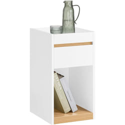 Sobuy - FBT137-W Table de chevet avec tiroir Table de Nuit Bout de canapé Table d'appoint Table Téléphone Table de Café Table de Lit Table Basse,