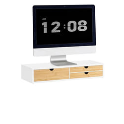 Support PC BBF11-WN SoBuy Support pour Ordinateur Portable - blanc et bambou - 60x22x11cm