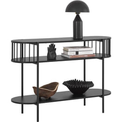 Sobuy - FSB90-SCH Table Console à 3 Niveaux, Table d'appoint Design, Table d'Entrée, Meuble d'Entrée – 110 x 39 x 76 cm, pour Salon, Entrée, Couloir,