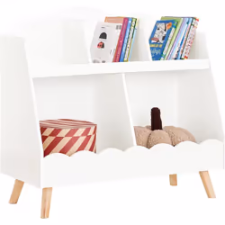 SoBuy KMB100-W Bibliothèque pour Enfants avec 5 Compartiments Ouverts Cette étagère pour enfants, conçue en forme de nuage, a ...