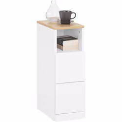 SoBuy FBT149-WN Table de Chevet Bout de Canapé avec 2 Tiroirs Design contemporain et élégant. Cette table de chevet n'est pas ...