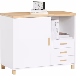 SoBuy ASK07-WN Caisson de Bureau, Meuble de Rangement Bureau, Caisson de Rangement avec Tiroirs Design contemporain et élégan ...