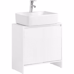 SoBuy Meuble Sous-Lavabo BZR157-W C'est la solution idéale pour garder votre salle de bain bien rangée. Exploitez au maximum  ...